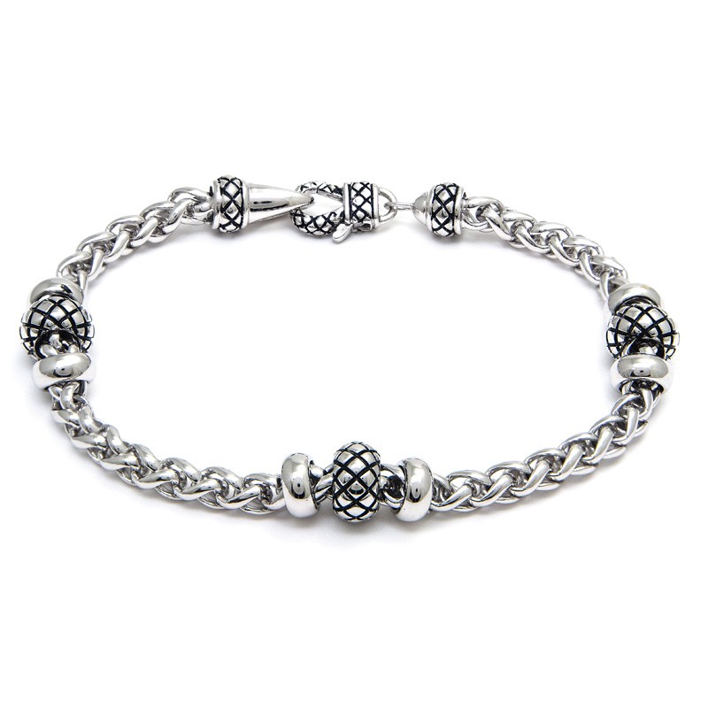 Sterling Silver Espiga Silver Bracelet (Silver Bracelet (7.25