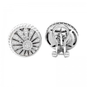 Silver Diamond Earrings