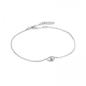 Silver Pebble Sparkle Chain Bracelet
