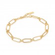 Gold Cable Connect Chunky Chain Bracelet