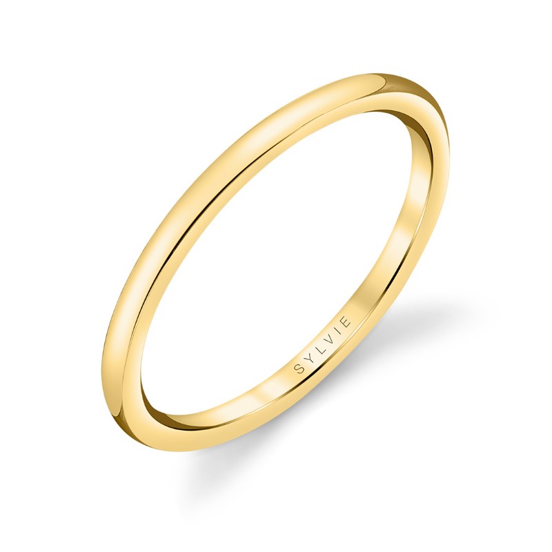 14K YELLOW GOLD PLAIN POLISHED WEDDING BAND