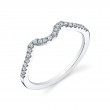 18K WHITE GOLD FITTED WEDDING BAND WITH .13TWT ROUND SI1 CLARITY & GH COLOR DIAMONDS