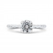 Solitaire Engagement Ring in 14K White Gold (Semi-Mount)