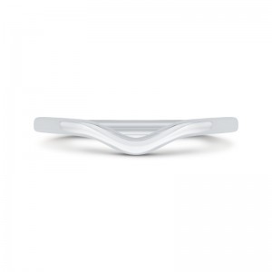 Plain Wedding Band in 14K White Gold