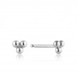 Modern Triple Ball Stud Earrings