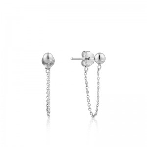 Modern Chain Stud Earrings