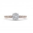 Round Diamond Engagement Ring in 14K Two Tone Gold