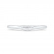 Plain Contour Wedding Band in 14K White Gold