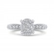 Round Diamond Engagement Ring in 14K White Gold