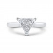 Round Diamond Engagement Ring in 14K White Gold