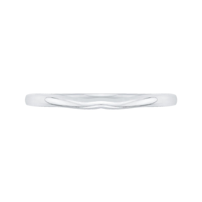 14K White Gold Plain Wedding Band