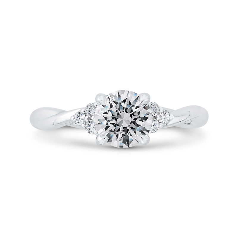 Diamond Engagement Ring in 14K White Gold (Semi-Mount)